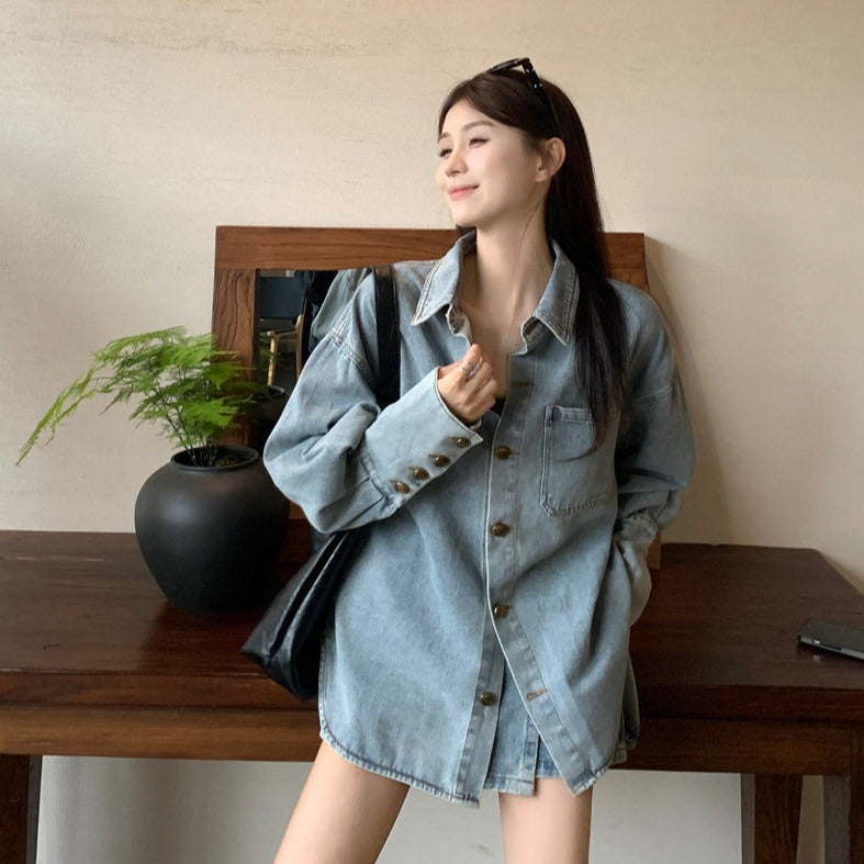 アシメデニムのクロップドセットアップ♡ S1204