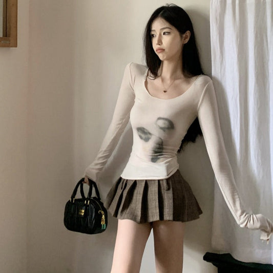 アートプリントルーズロンT♡ S1660