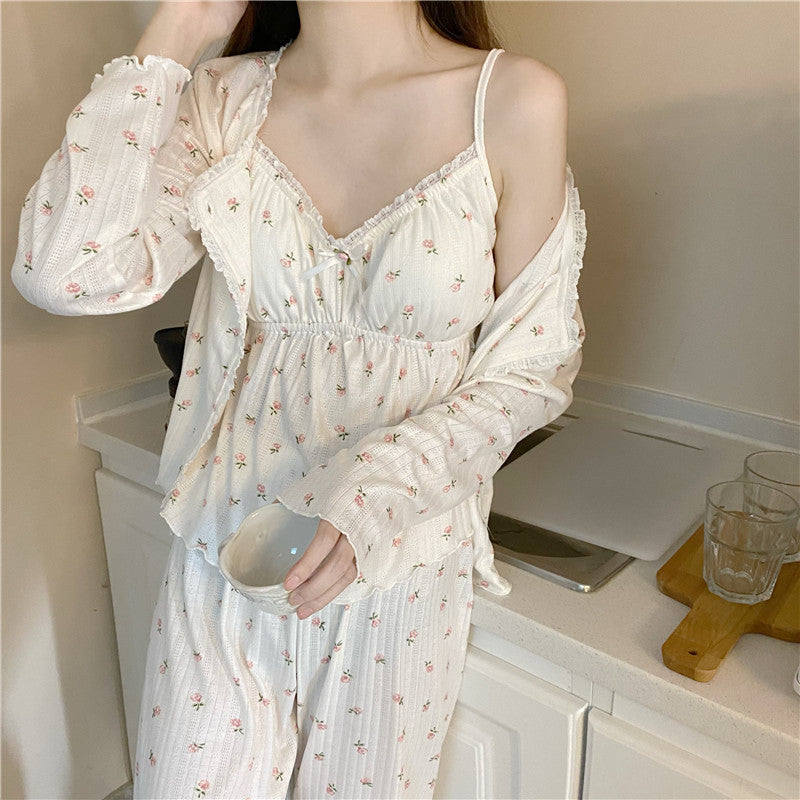 ミニフラワー柄ルームウェアセット♡おうち時間を可愛く S2595
