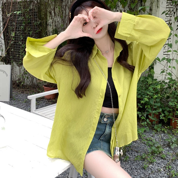 6色展開♡シアーオーバーシャツ 春のマストアイテム S1367