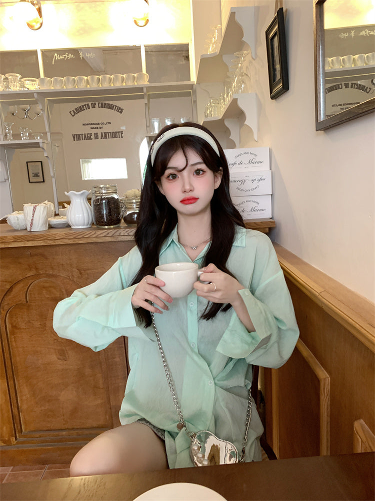 6色展開♡シアーオーバーシャツ 春のマストアイテム S1367