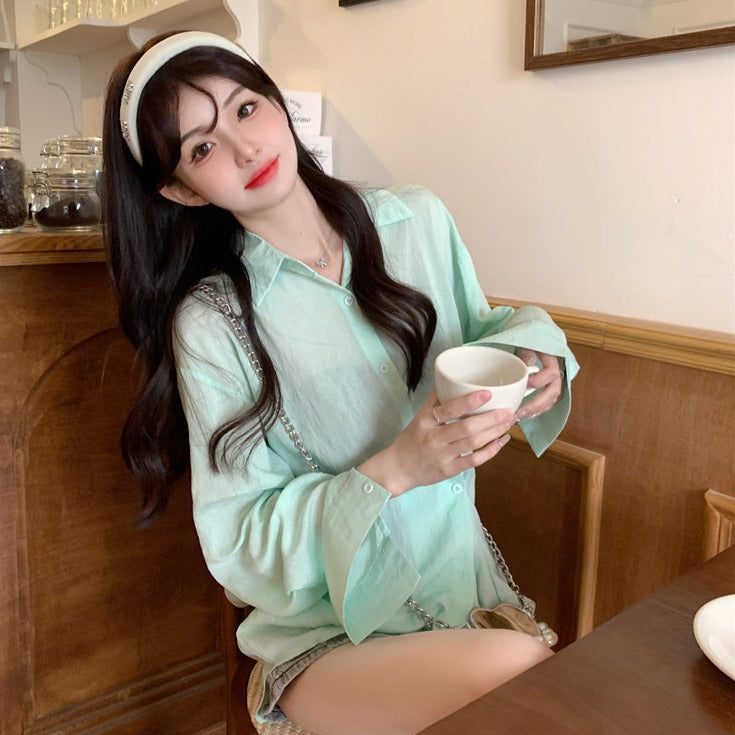 6色展開♡シアーオーバーシャツ 春のマストアイテム S1367