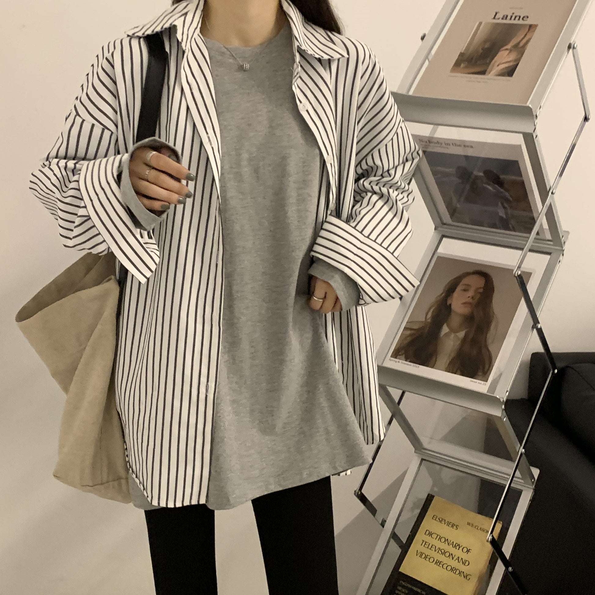 シンプルベーシックTシャツ 長袖プルオーバー S1958