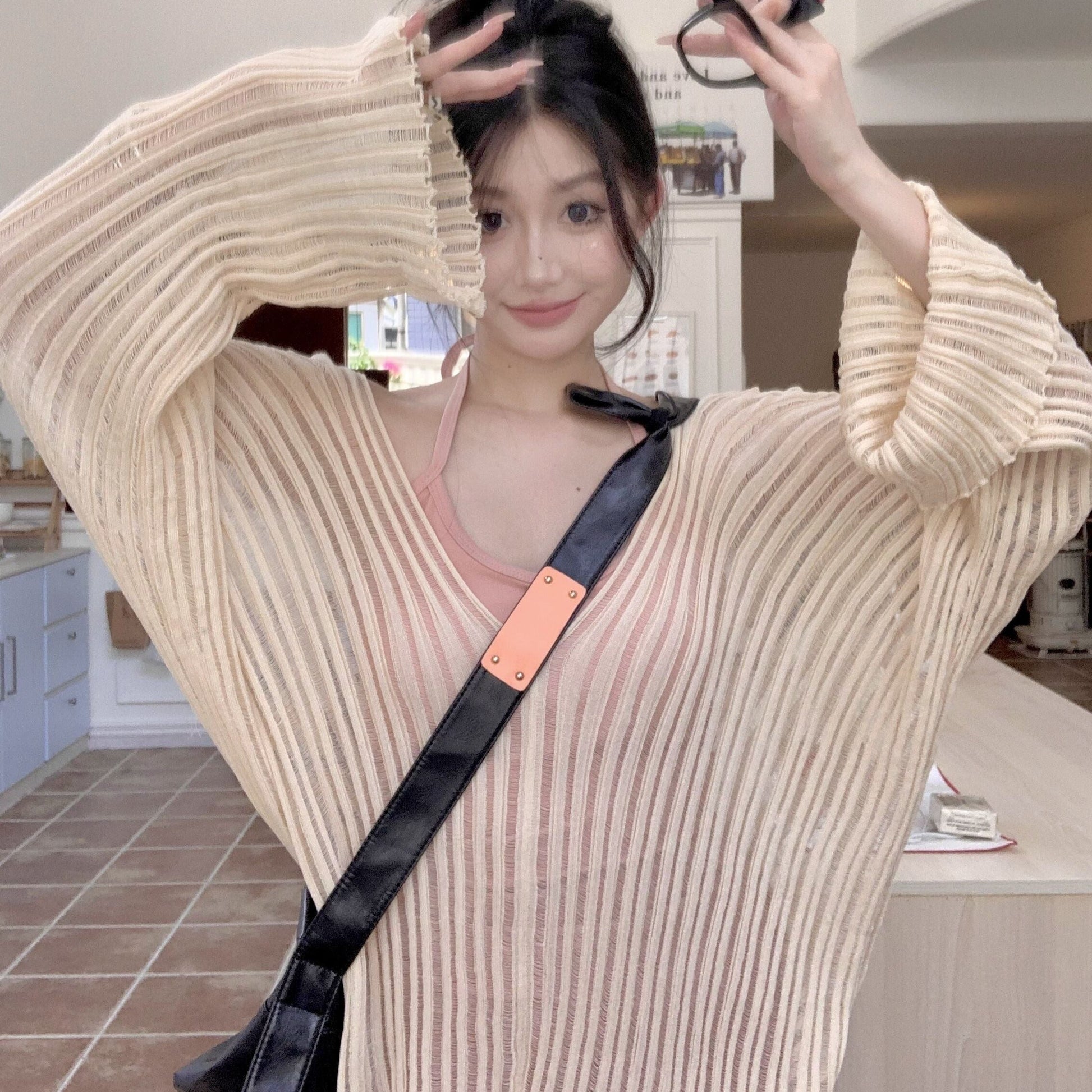 ニット×キャミワンピセット 大人可愛いコーデに S1319