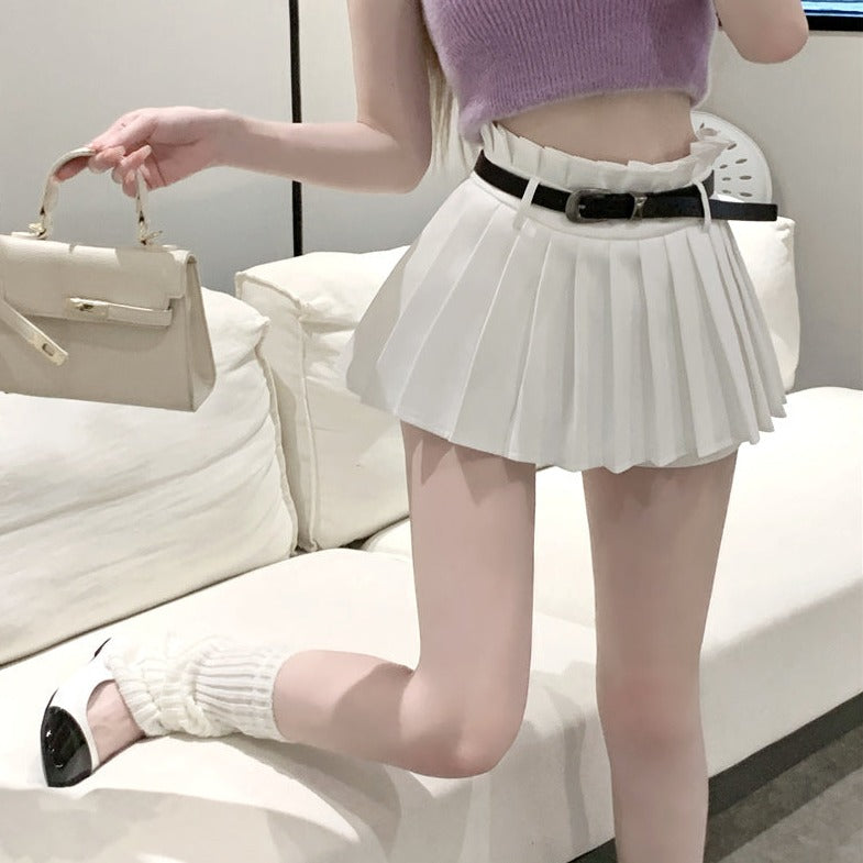 プリーツショートパンツ♡脚長効果で大人可愛い S1370