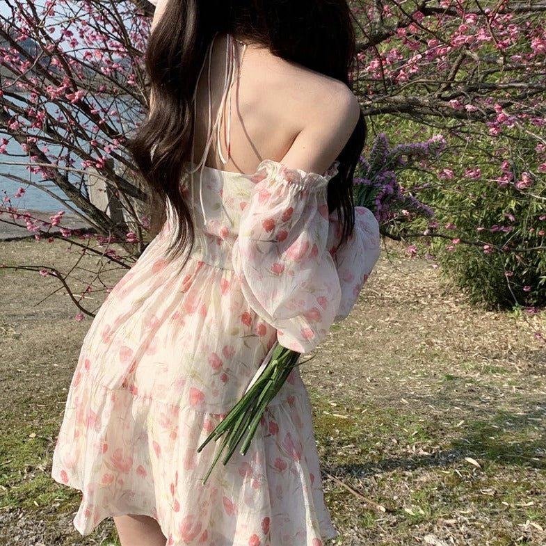 オフショル花柄ワンピース♡大人可愛いデザイン S1650
