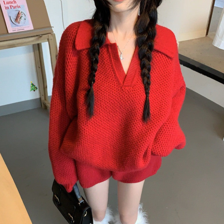 オーバーサイズニットとショートパンツのセットアップ【単品販売】 S1959