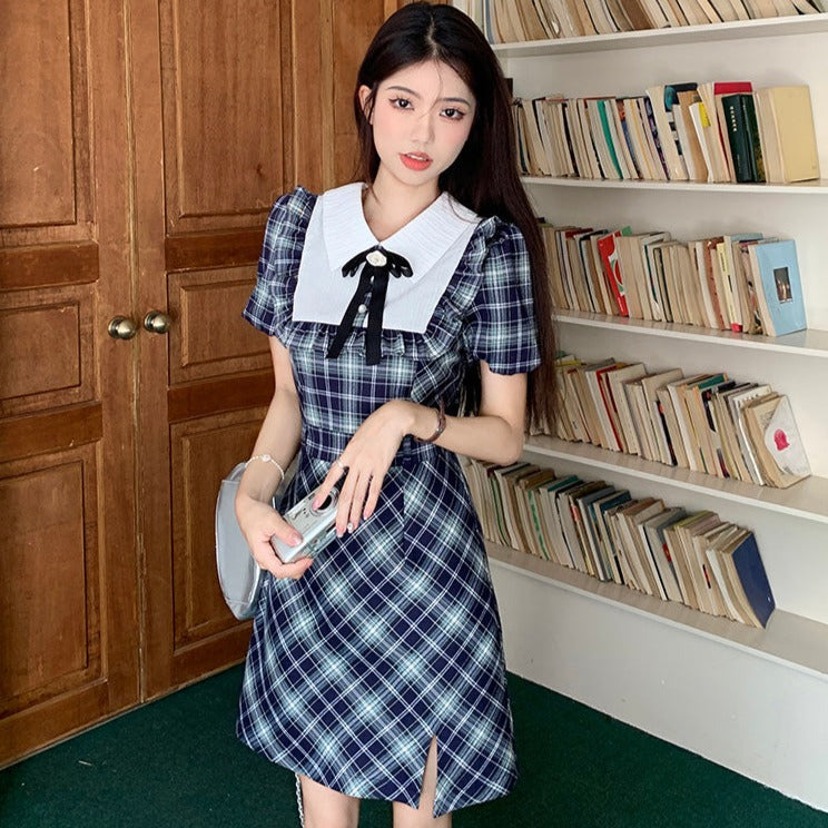 半袖チェックワンピース 2タイプで大人可愛い♡ S1318