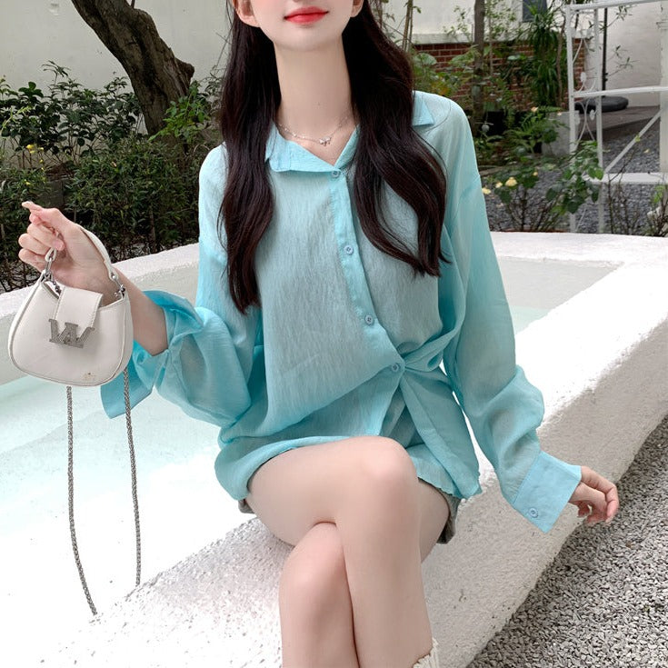 6色展開♡シアーオーバーシャツ 春のマストアイテム S1367
