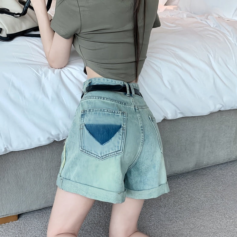 裾リバーシブルデニムショーツで美脚コーデ♡ S1648