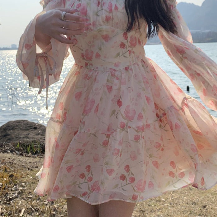 オフショル花柄ワンピース♡大人可愛いデザイン S1650