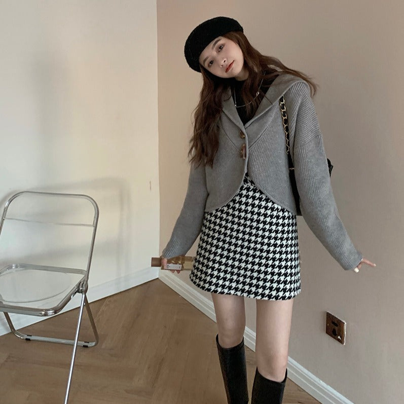 千鳥格子ミニスカート♡可愛いチェックで大人可愛いコーデに S2021