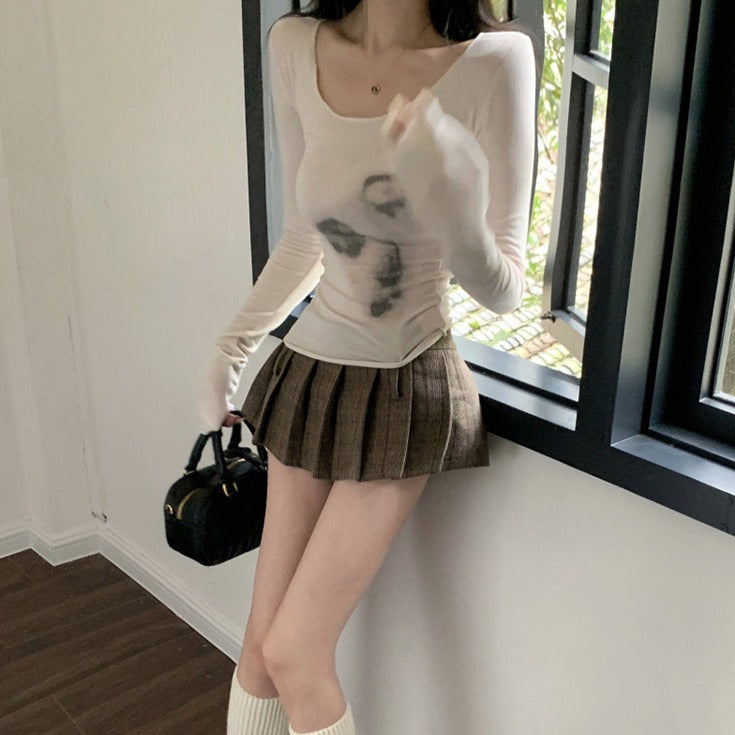 アートプリントルーズロンT♡ S1660
