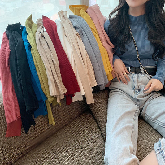 12色展開♡ベーシックモックネックニット S1306