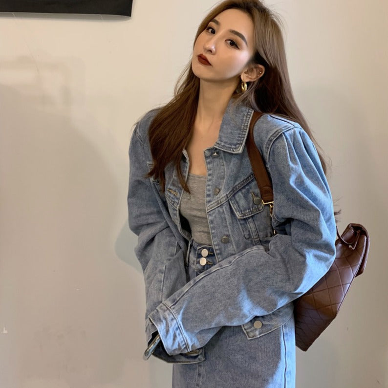 カジュアルデニムセットアップ♡シンプルで大人可愛い S2836
