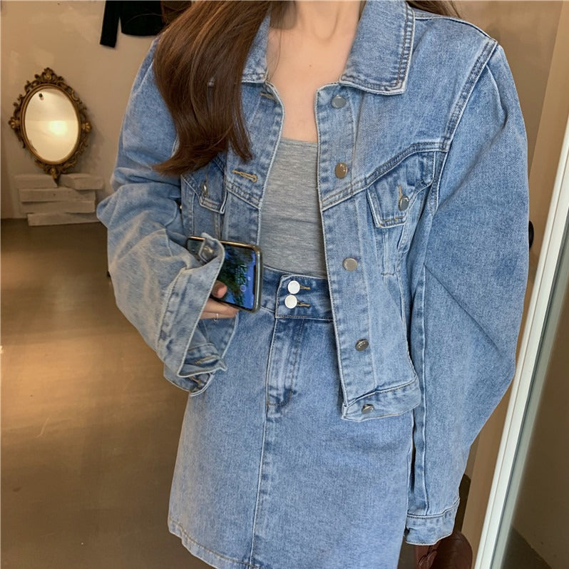 カジュアルデニムセットアップ♡シンプルで大人可愛い S2836