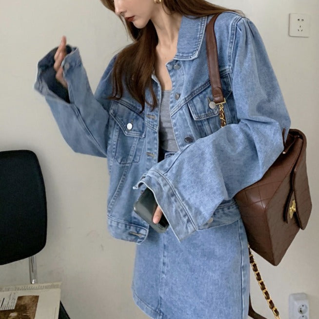 カジュアルデニムセットアップ♡シンプルで大人可愛い S2836
