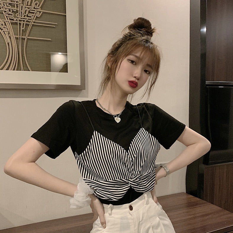 フェイクツーピースTシャツ♡ゆるふわ着こなし S1498