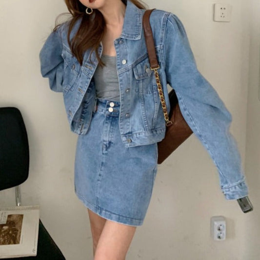 カジュアルデニムセットアップ♡シンプルで大人可愛い S2836