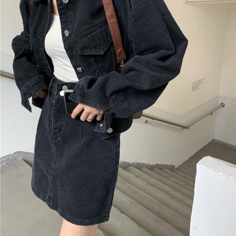 カジュアルデニムセットアップ♡シンプルで大人可愛い S2836