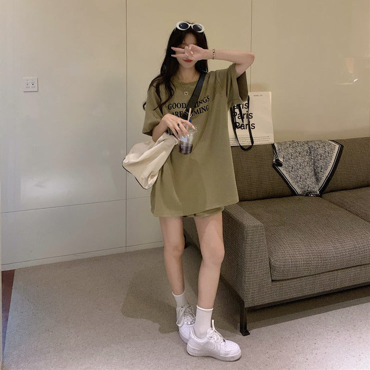 ゆるかわ♡オーバーサイズロゴTセットアップ S1854