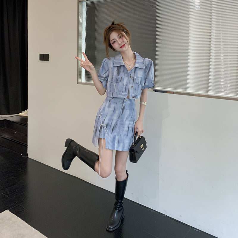 タイダイ柄デニムセットアップ♪大人可愛いコーデに◎ S1877