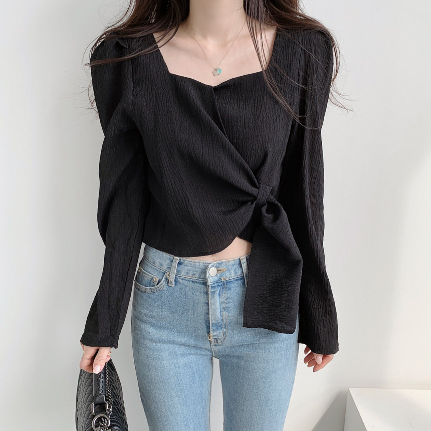 カシュクールブラウス♡ふんわり袖で大人可愛い S2291