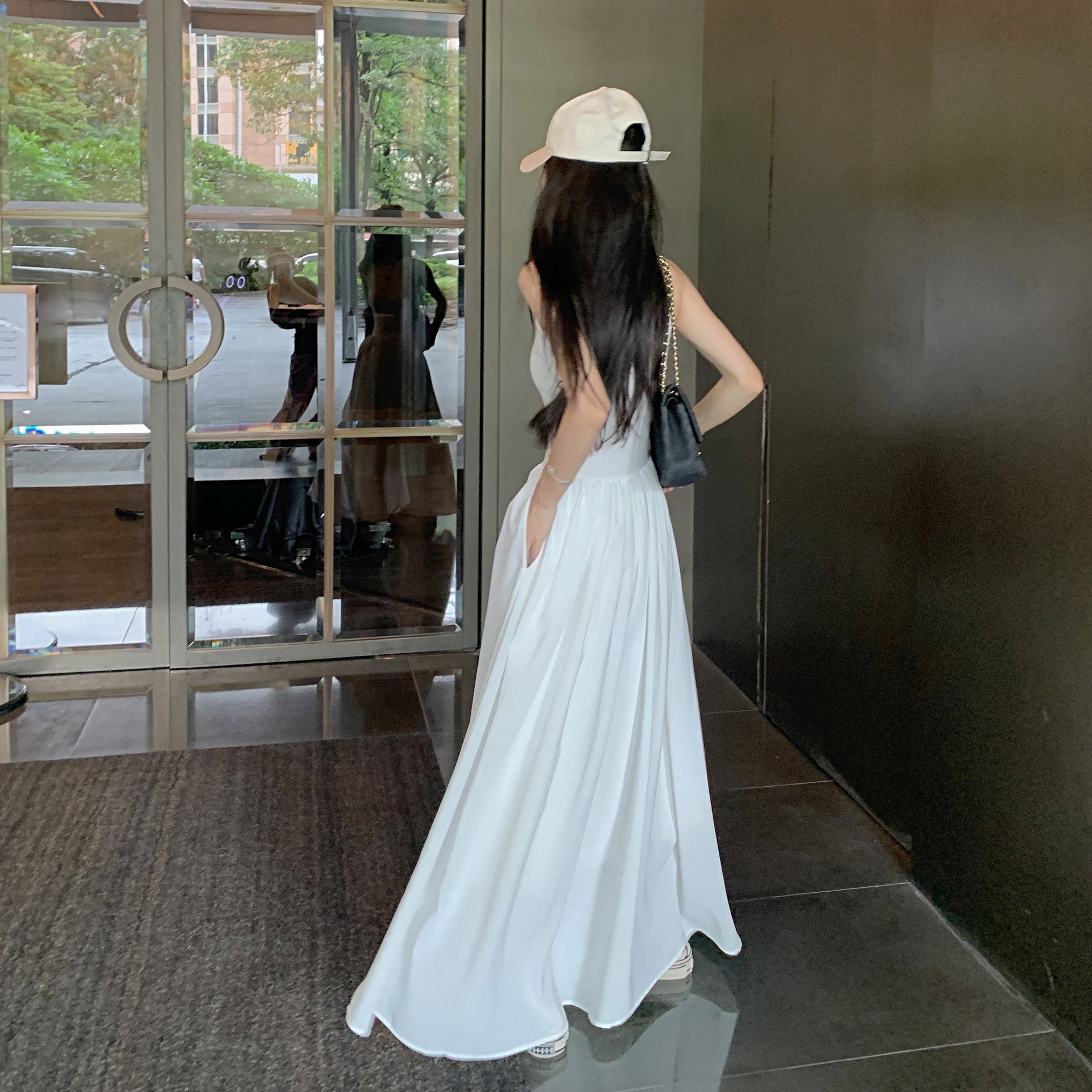 異素材ドッキングワンピース♡ノースリーブで夏に活躍 S1670