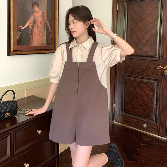 フェイクレイヤードオールインワン♡重ね着風デザイン S2245