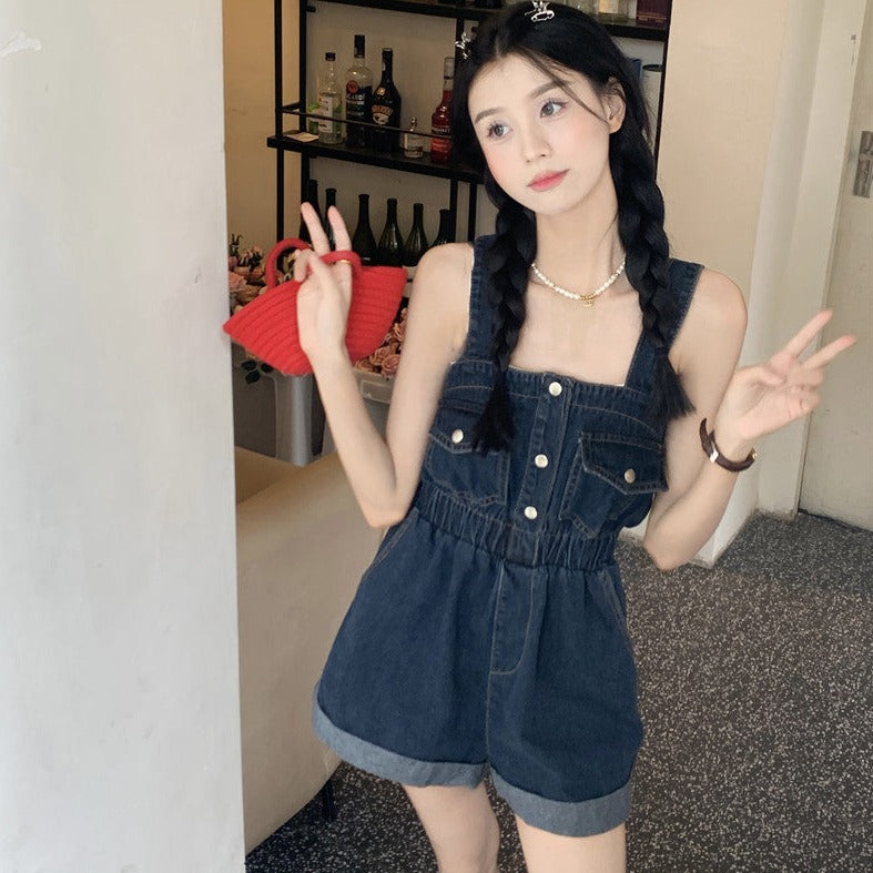 デニムオールインワン♡楽おしゃれワンピ S2260