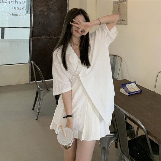 オーバーサイズ半袖シャツジャケット♡大人フェミニンに S1866