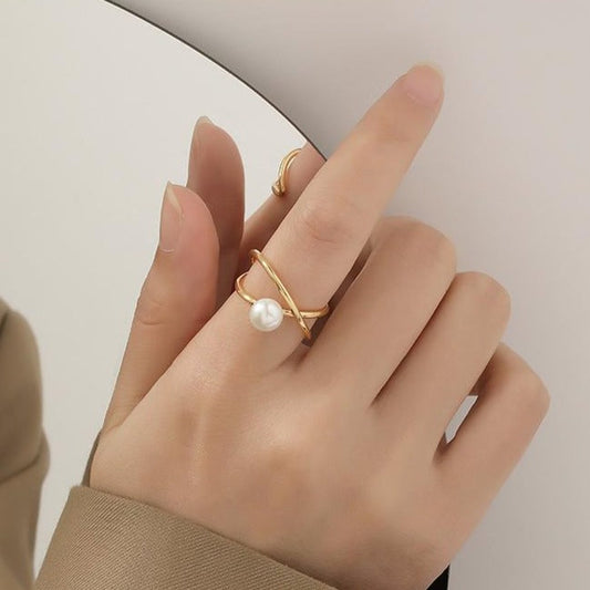 パール2WAYリングカフ♡大人可愛いアクセ S2542