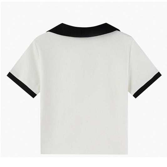 バイカラーラウンドネックTシャツ ベーシックな一枚 S1523