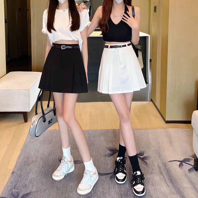 カレッジ風イレギュラーAラインスカート♡脚長効果で大人可愛い S1872