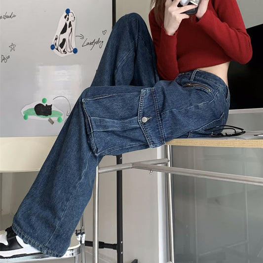 ワークデニムパンツ ビッグポケットで大人可愛い S2140
