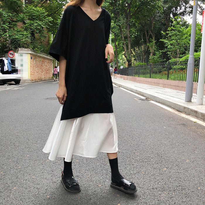 レイヤード風Tシャツワンピース 〜大人可愛い一枚〜 S1895