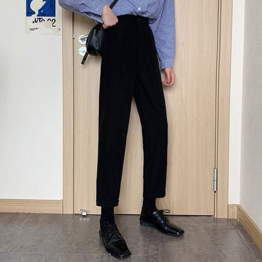ハイウエストストレートパンツ 美脚シルエット S2154
