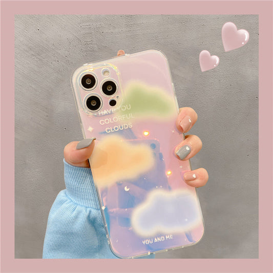 オーロラクラウド iPhoneケース かわいいシンプルデザイン S2439