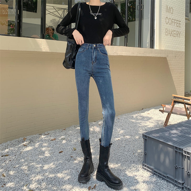 スキニーデニムパンツ♡ハイウエストでスタイルアップ S2489