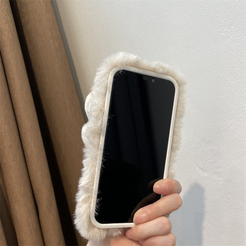 ふわふわ iPhoneケース 可愛いクリームデザイン S1123