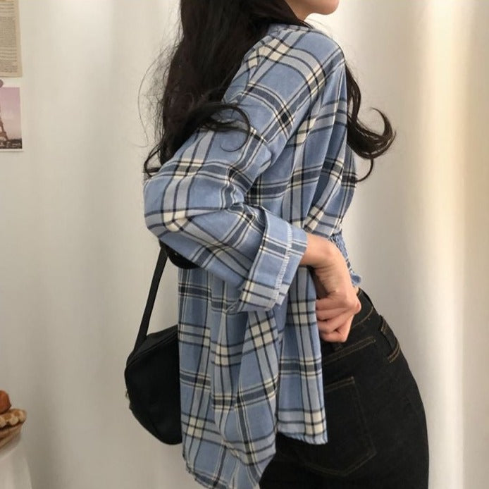 チェックシャツ×キャミソールセットで大人可愛いコーデ S2272