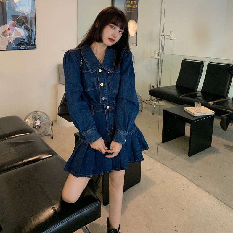 秋ガーリー♡レトロデニムセットアップ S2169
