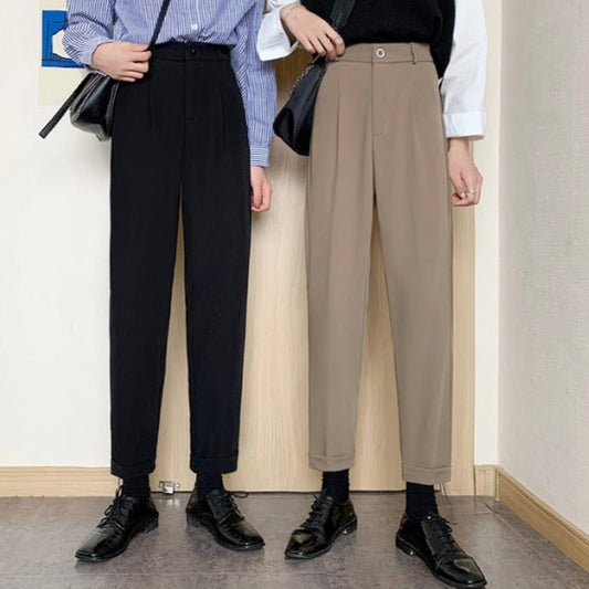 ハイウエストストレートパンツ 美脚シルエット S2154