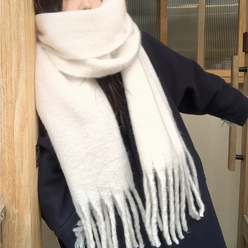 ふんわりボリュームフリンジマフラー◎小顔効果で冬の定番 S1021