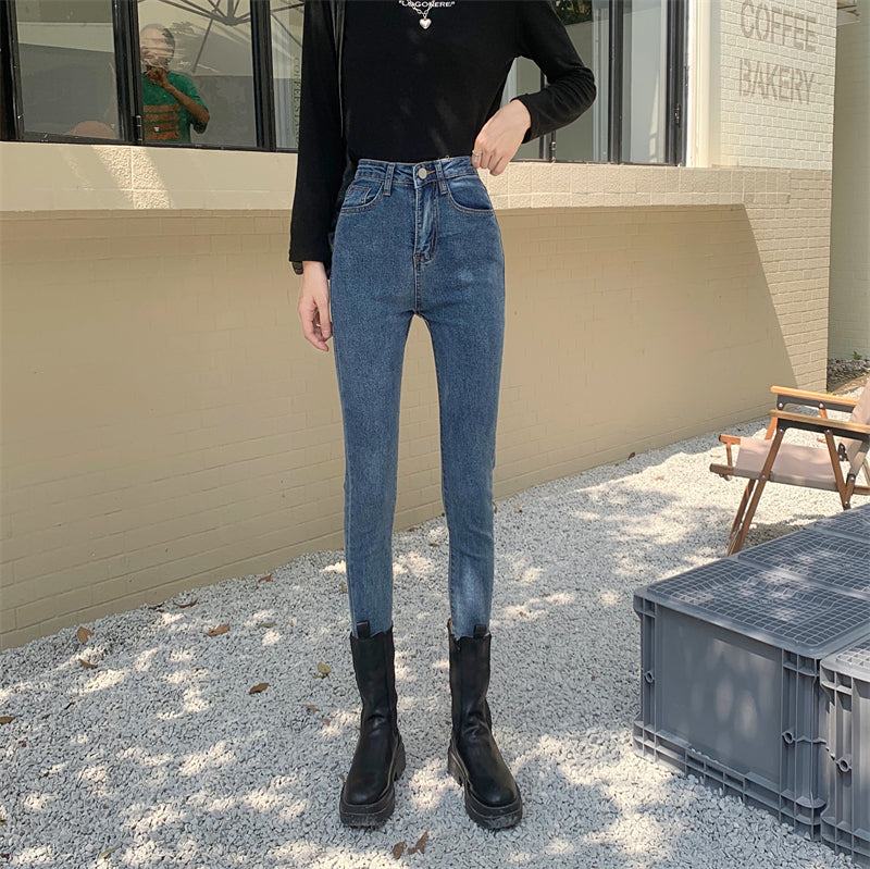 スキニーデニムパンツ♡ハイウエストでスタイルアップ S2489
