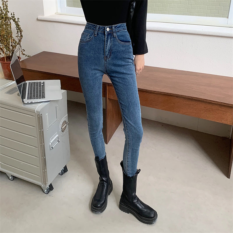 スキニーデニムパンツ♡ハイウエストでスタイルアップ S2489
