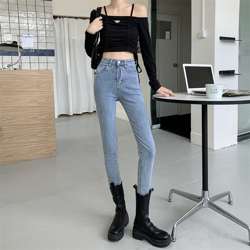 スキニーデニムパンツ♡ハイウエストでスタイルアップ S2489