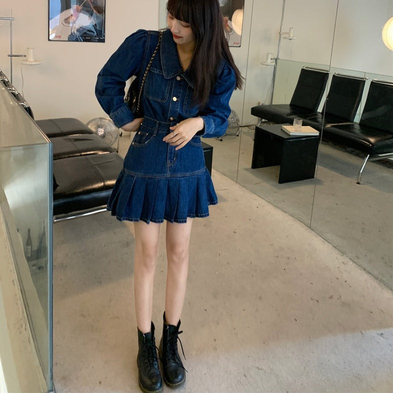 秋ガーリー♡レトロデニムセットアップ S2169