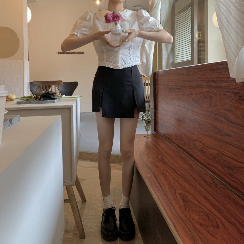 大人ガーリーなパフスリーブブラウス S1848