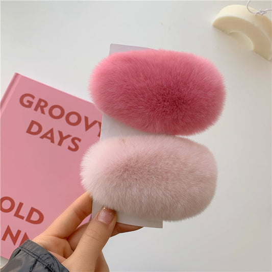 ふわふわリアルファーヘアクリップ♡大人可愛いアクセ S1127